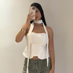 Top Halter Elegante Blanco