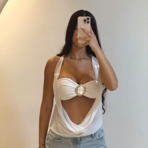 Top Drapeado Blanco