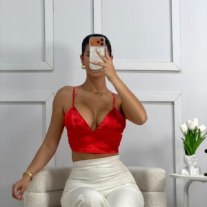 Top Red Satin