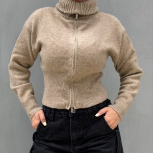 Sweater Cuello Alto Beige