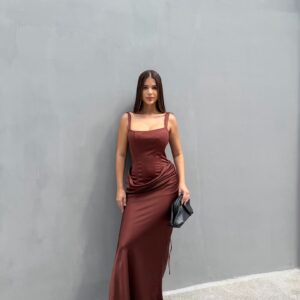 Vestido telas caidas